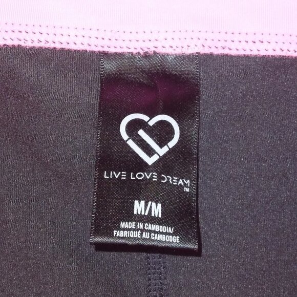 AEROPOSTALE HIGH RISE LEGGINGS BLACK & HOT PINK BLACK CUTOUT ACTIVE PANTS SIZE M - Picture 5 of 5